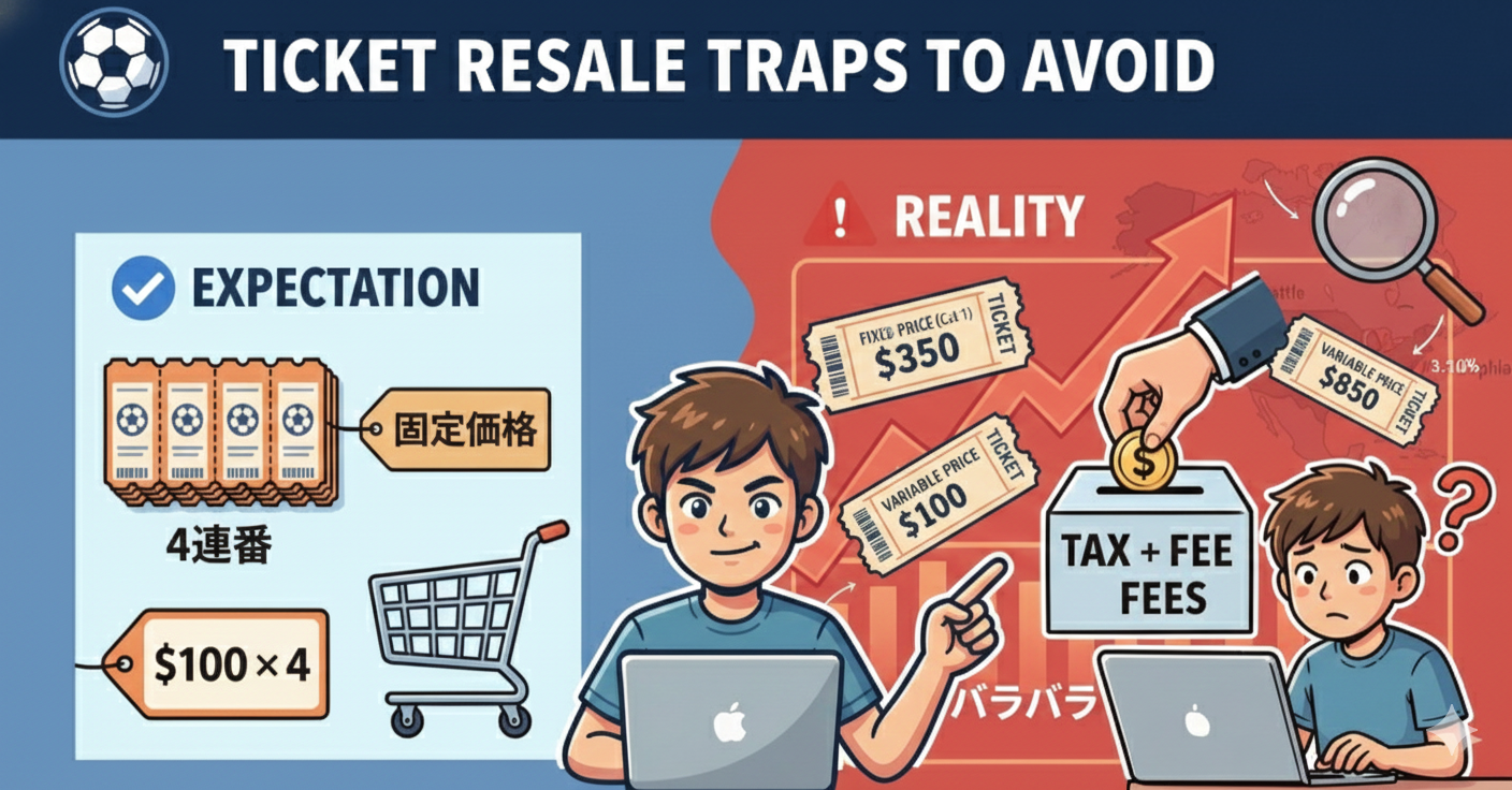 W杯2026 リセール大失敗談 座席選び