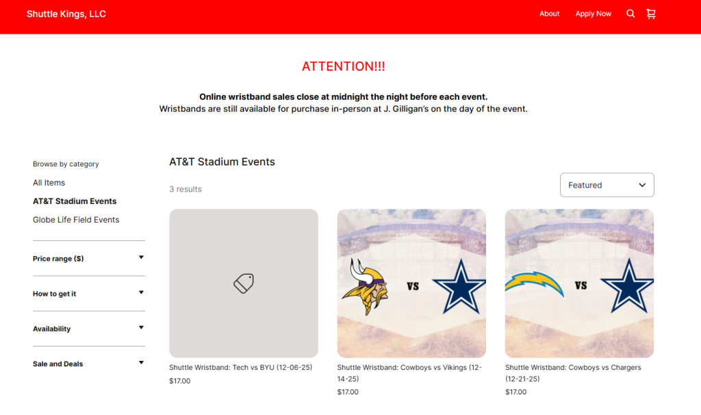 ダラス試合日の渋滞回避モデルルート図